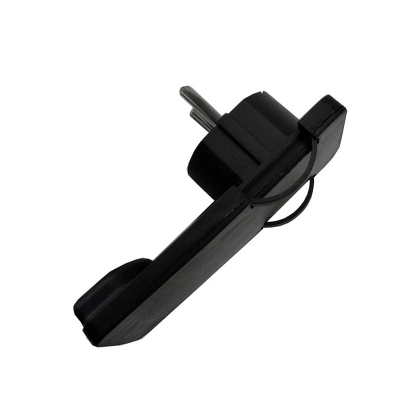 Extra-flat Schuko plug 10/16A T/Tl 4.8mm (shrink-wrapped) Black