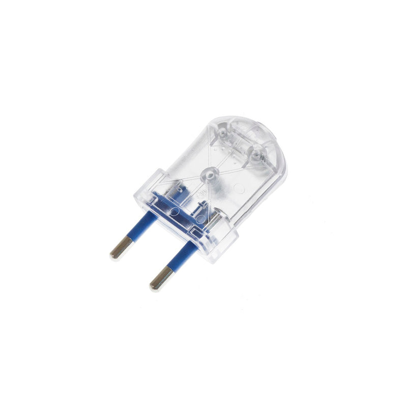 Pack of 2 Transparent European Plug Bipolar 10A 4mm 250V