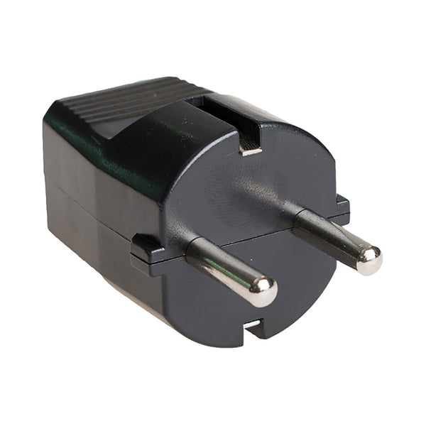 Schuko Plug 16A 250V T/Tl 4.8Mm Black, Solera 6428N,