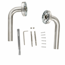 Manilla '403' con Roseta Redonda de acero inoxidable para puertas