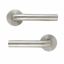 Manilla '403' con Roseta Redonda de acero inoxidable para puertas