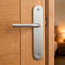 Manilla modelo '403' con placa oval de acero inoxidable para puertas