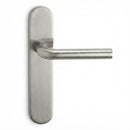 Manilla modelo '403' con Placa ovalada de acero inoxidable y tornillos ocultos para puertas