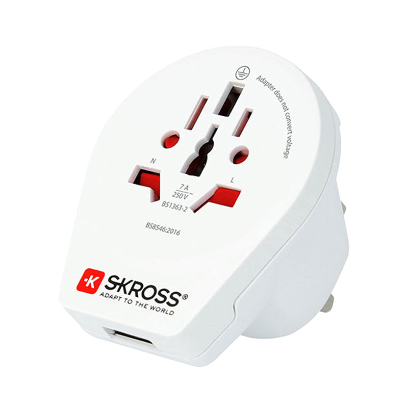 Adaptador Mundial A Reino Unido Con Usb Skross 1500267