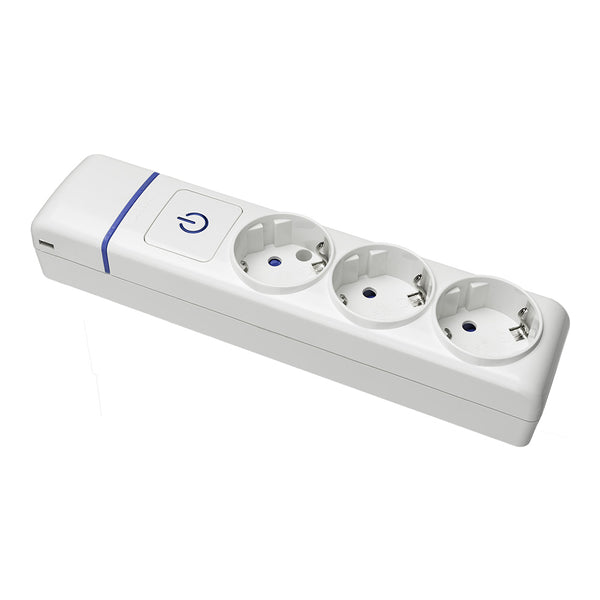 Multiple Base 3 Sockets T/Tl 10/16A With Illuminated Switch Solera 8003Pil