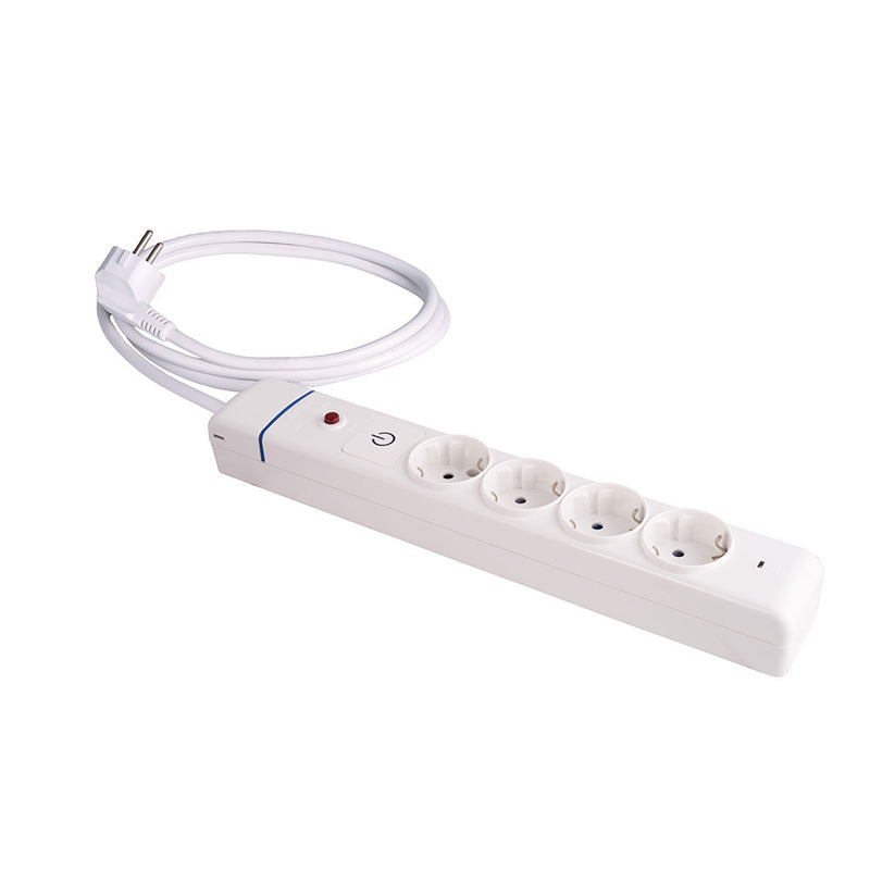 Extension Cord With 4 Sockets 2P+T, 16A 250V Max, 3680W 850°C Gwt 41Ilso Solera