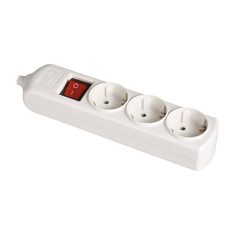 Base Bipolar 3 Tomas Con T/Tl 10/16A 250V Blanco + Interruptor Luminoso Solera 8003Il