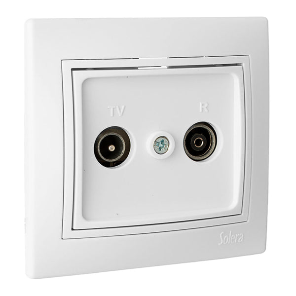 Signal Socket For Tv And Radio White Color Europa Series Solera Erp47U