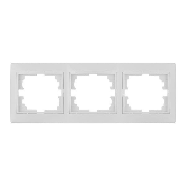 Frame For 3 Horizontal Elements White 225X81X10Mm Europa Series Solera Erp73U