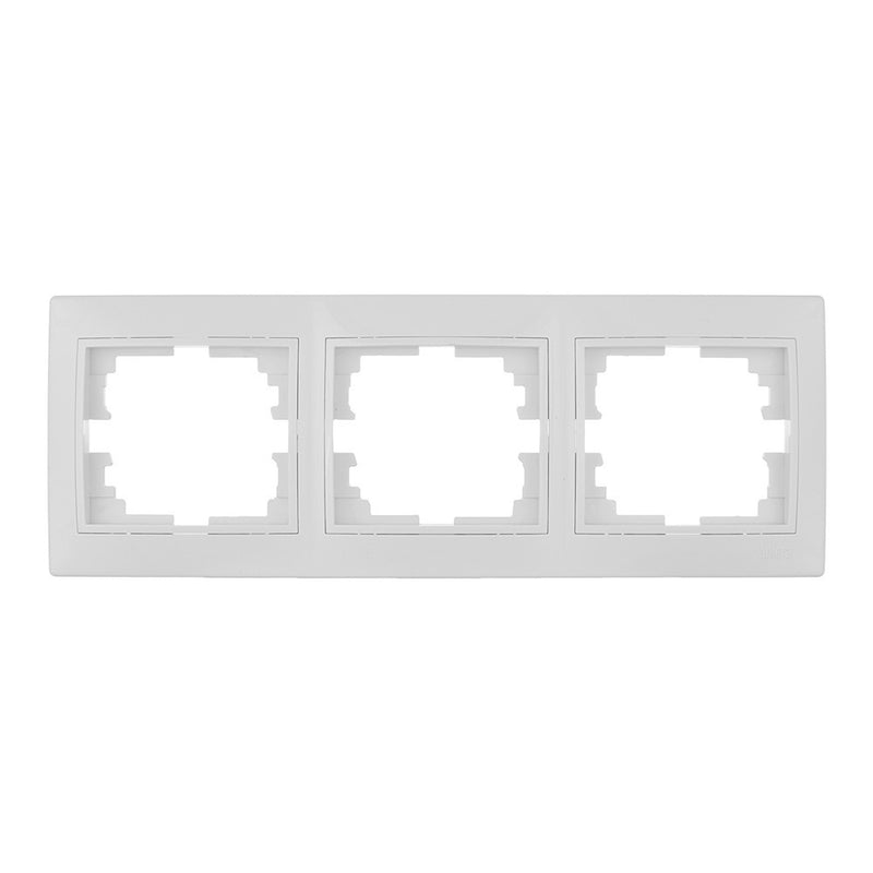 Frame For 3 Horizontal Elements White 225X81X10Mm Europa Series Solera Erp73U