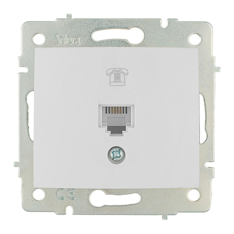 Solera Europa Series Erp84 Flush Mount RJ11 Telephone Socket