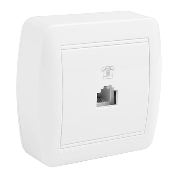 Tj11 Telephone Socket (4 Ways) 74x72x28mm, Wall Surface Solera Mur84U