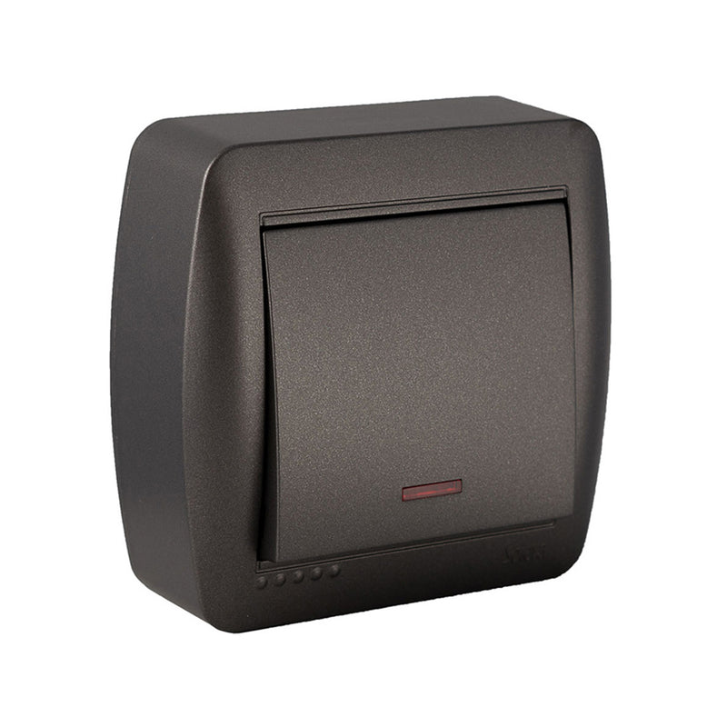 Luminous Switch 10Ax 250V~, Surface Mounted, Wall Series