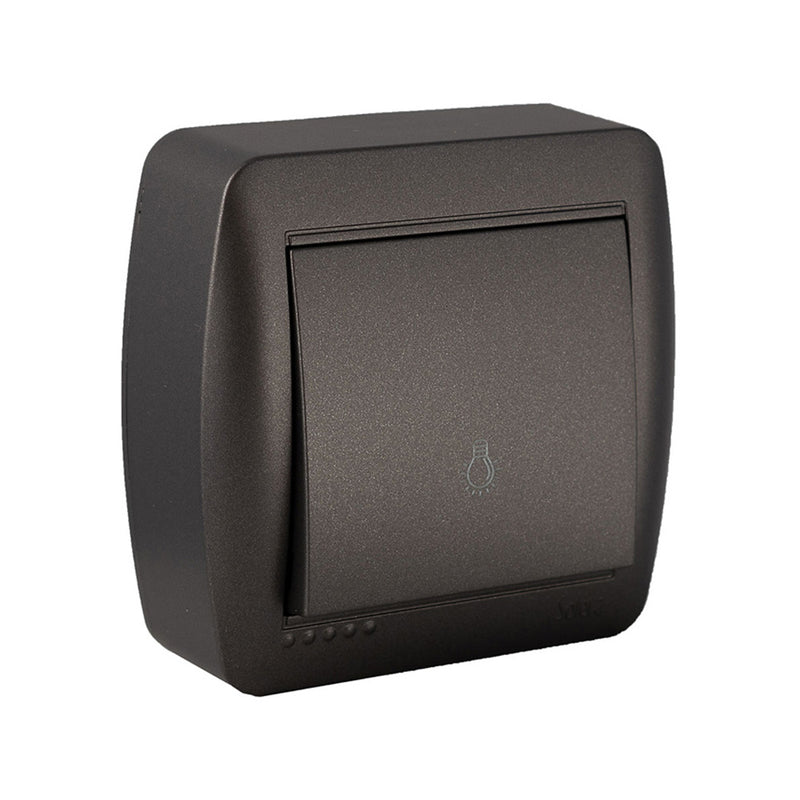 Light Push Button 10A 250V~, Surface Mounted, Wall Series