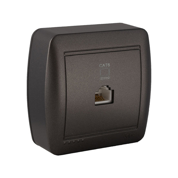 RJ45 Data Socket, Category 6, Surface Mount, Wall Mount Series