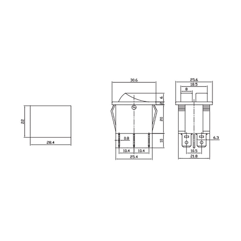 Double Illuminated Recessed Switch 16A