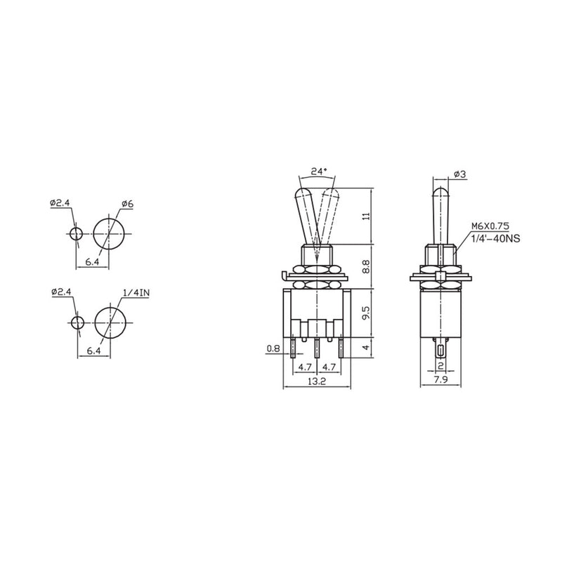 Rocker switch 3A 250V