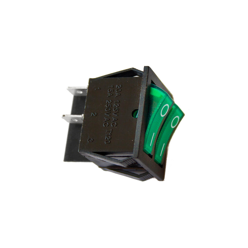 Double Switch 15A 250V Green