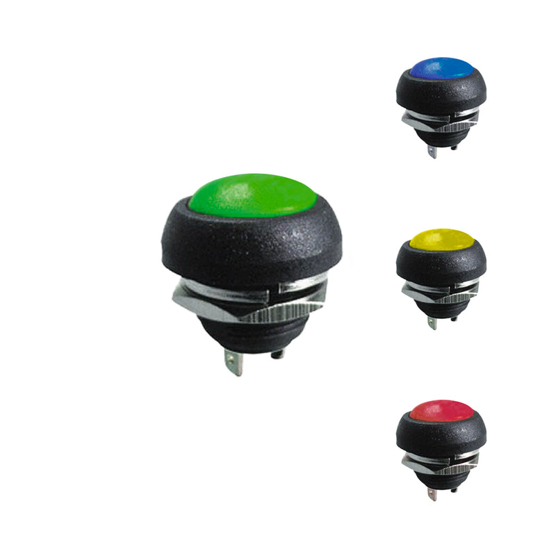 Short Push Button 1A 250V Assorted Colors