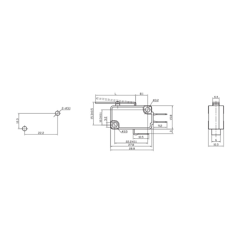 Micro Switch Fin De Carrera On-On 16A 250V