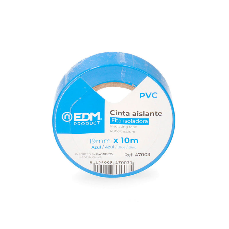 Cinta Aislante 10M X 19Mm Azul Edm Calidad "Supra"