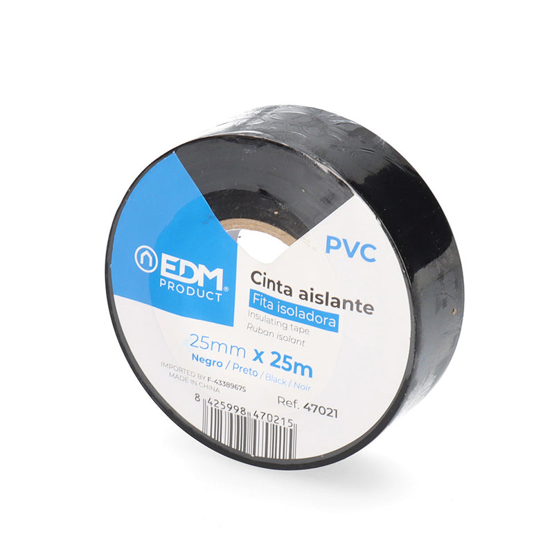 Insulating Tape 25M X 25Mm Black Edm Quality "Supra"