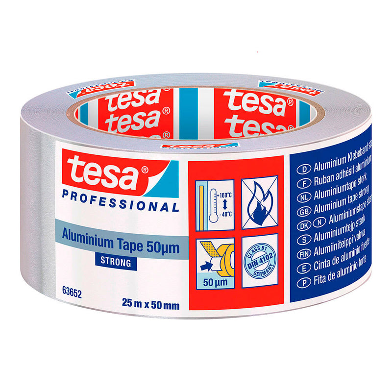 Aluminum Tape 50 Microns 25M X 50Mm 63652 Tesa