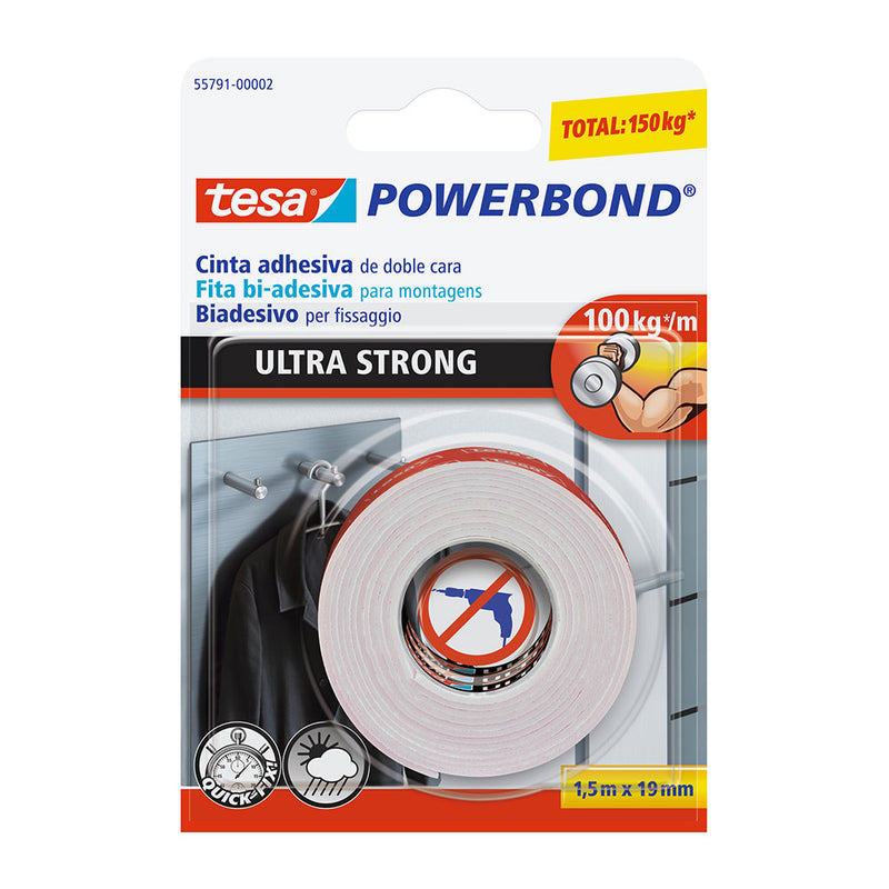 Extra Strong Mounting Tape 1.5M X 19Mm 55791 Tesa