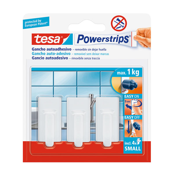 Tesa Powerstrips Up to 1Kg Classic White 57530