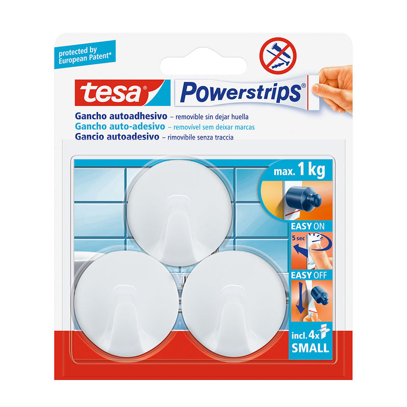 Tesa Powerstrips Up to 1Kg Circular White 57577