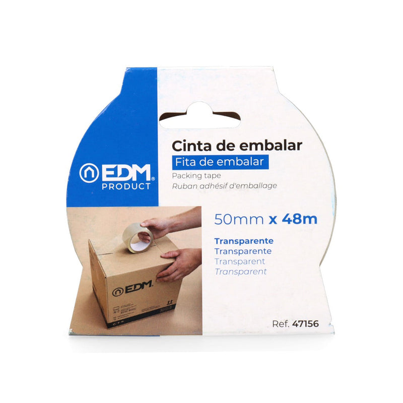 Cinta De Precinto Transparente 48 Micras 50M X 50Mm Edm