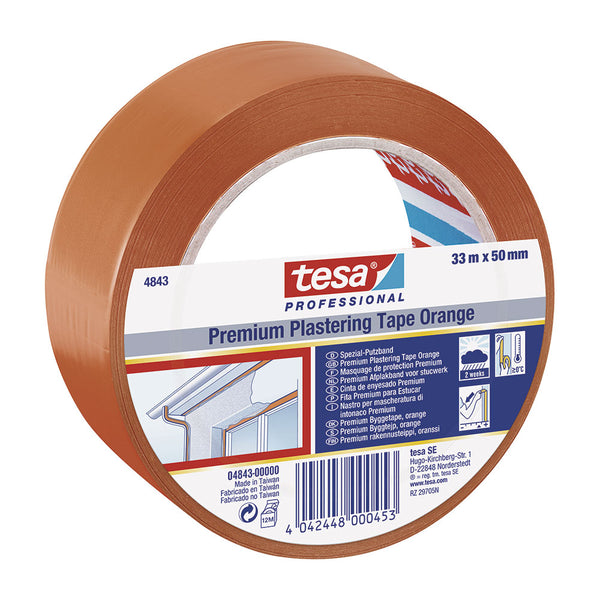 Premium Plaster Tape 33M X 50Mm Orange 4843 Tesa