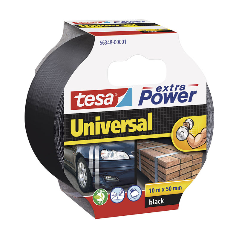 Cinta Americana Extra Power Universal, 10M X 50Mm Negra Tesa