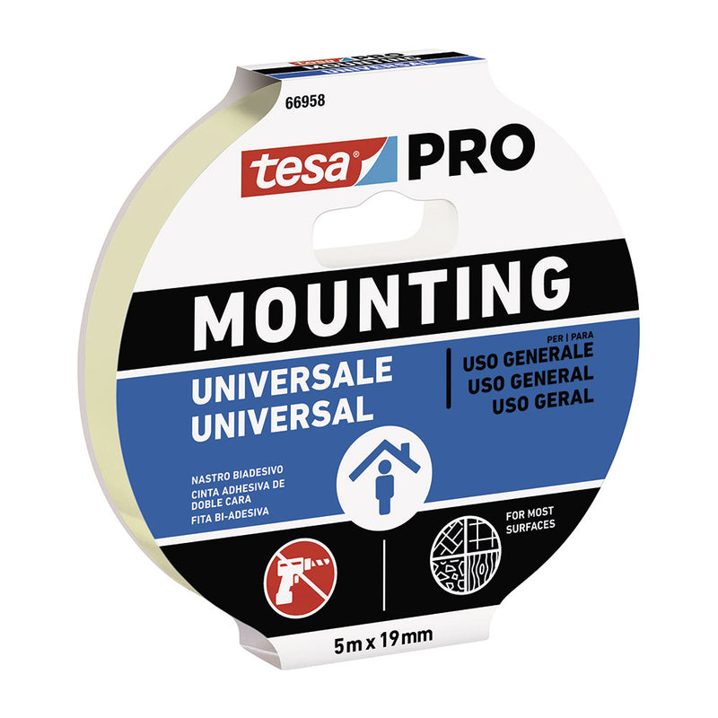 Mounting Pro Universal Double-Sided Tape, 5M X 19Mm 66958 Tesa