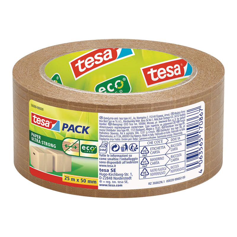 Tesapack Paper With Brown Filaments 25M X 50Mm Tesa