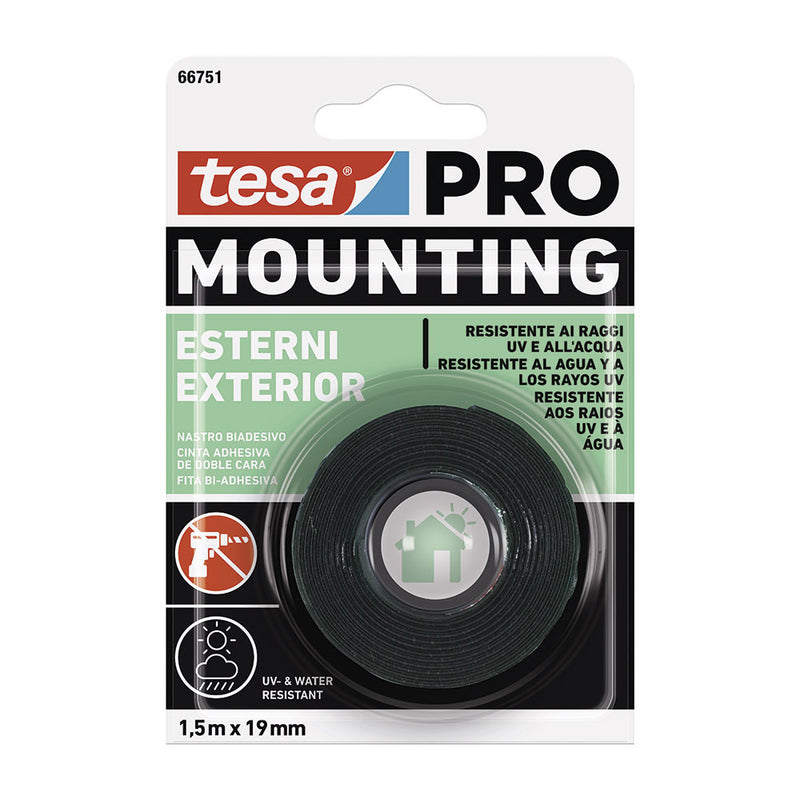 Double Sided Tape Mounting Pro Exterior 1.5M x 19Mm Tesa