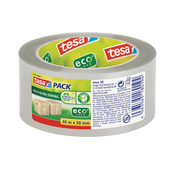 Tesa Ecological Transparent Packing Tape 66M X 50Mm