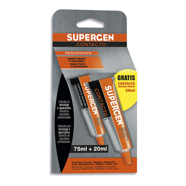 Supergen Contacto 75Ml + Incoloro 20Ml Pr 62600