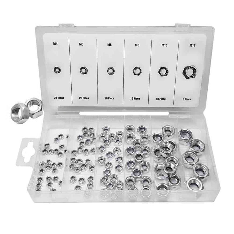 Set of 100 various nuts with brake