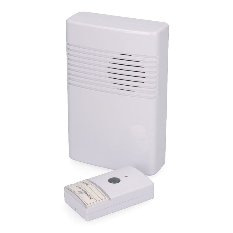 Wireless Doorbell Push Button and Battery Operated Receiver (50M Range)