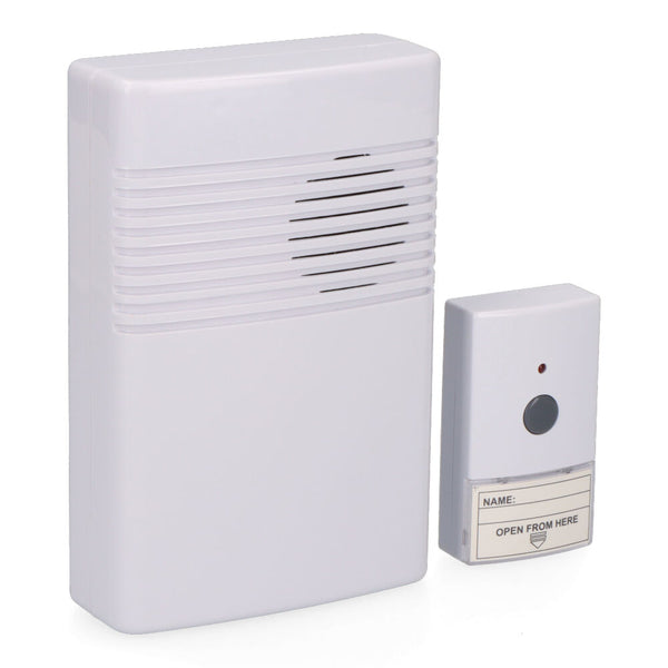 Wireless Doorbell Push Button and Battery Operated Receiver (50M Range)