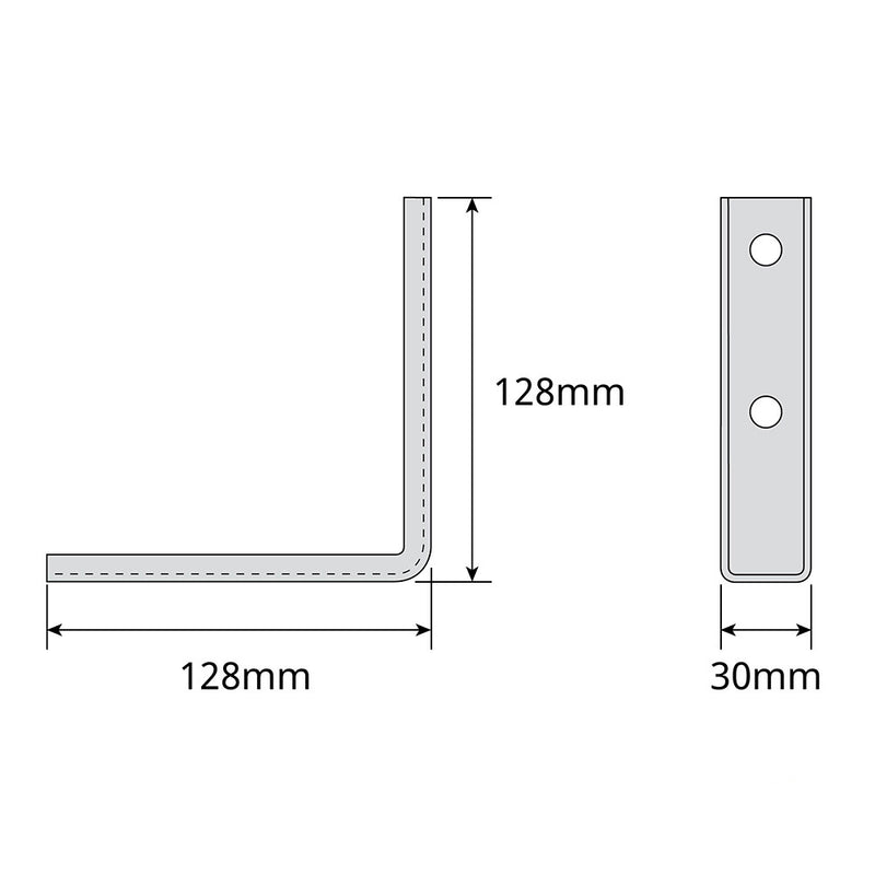 128mm Square Support Zinc+Rpr Televes