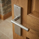 Manilla con placa rectangular de acero inoxidable para puertas modelo '503'