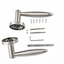 Manilla modelo '630' de ZAMAK con Roseta Redonda y asa gorda bicolor para puertas