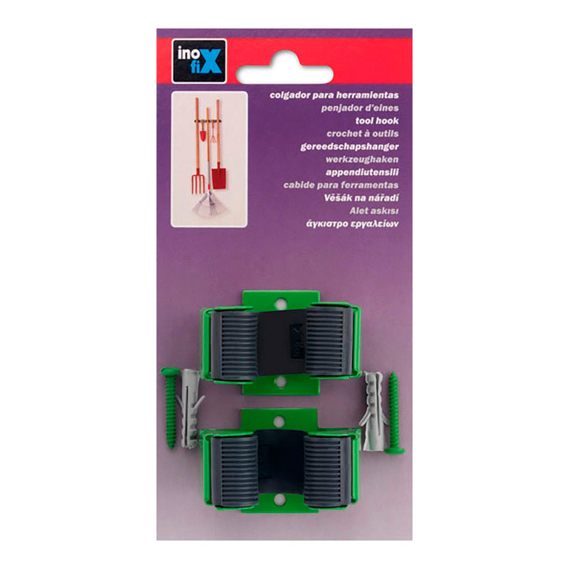 Colgador Herramientas Jardin Verde 3036-5-000 (Blister) Inofix