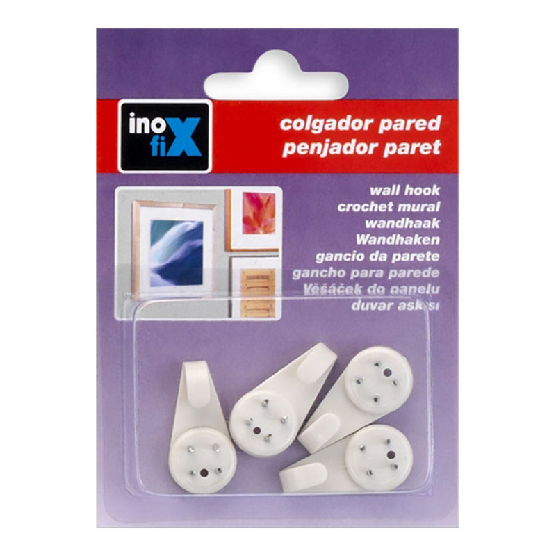 Colgador Para Cuadros. Blanco 3002-2-000 (Blister 4 Unid. ) Inofix