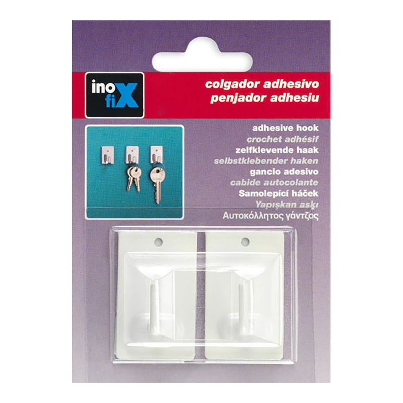 Colgador Adhesivo Blanco 2040-2-000 (Blister 2 Unid. ) Inofix