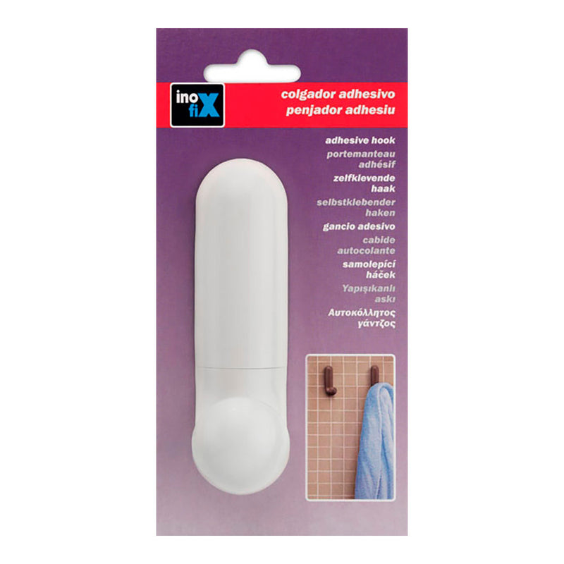 Colgador Adhesivo "J" Blanco 2088-2-000 (Blister) Inofix