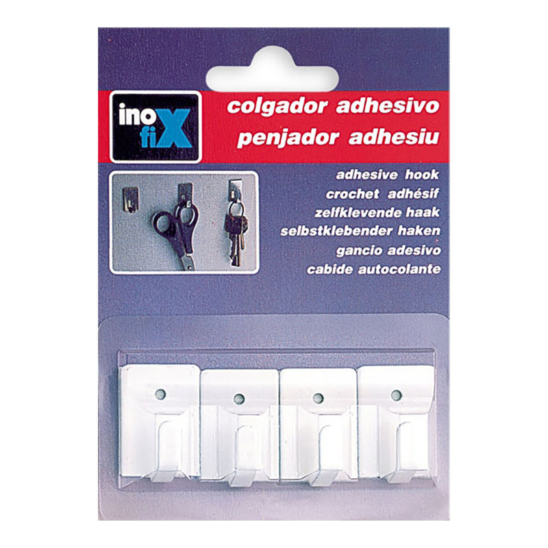 Colgador Adhesivo Blanco 2019-2-001 (Blister 4 Unid. ) Inofix