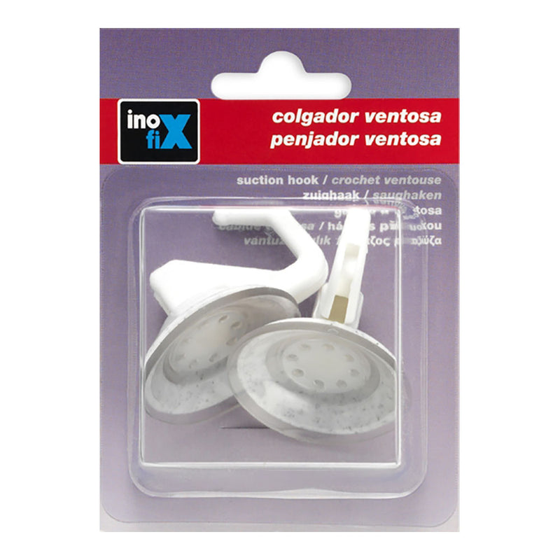 Colgador Ventosa Ø42Mm Articulado Blanco 1208-2-000 (Blister 2 Unid. ) Inofix